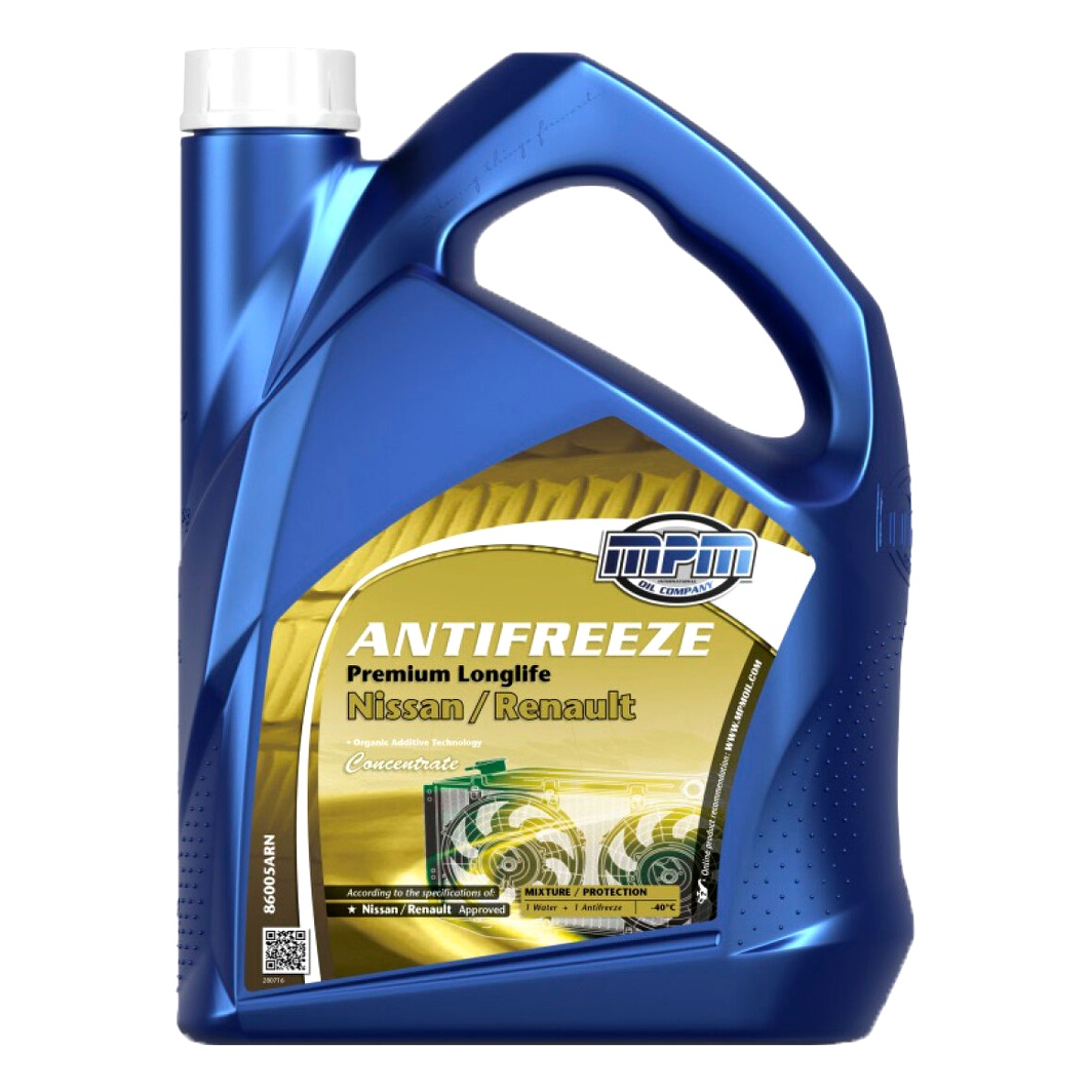 Концентрат антифризу MPM Premium Longlife Nissan/Renault жовтий OAT 5 л (86005ARN) - zapix