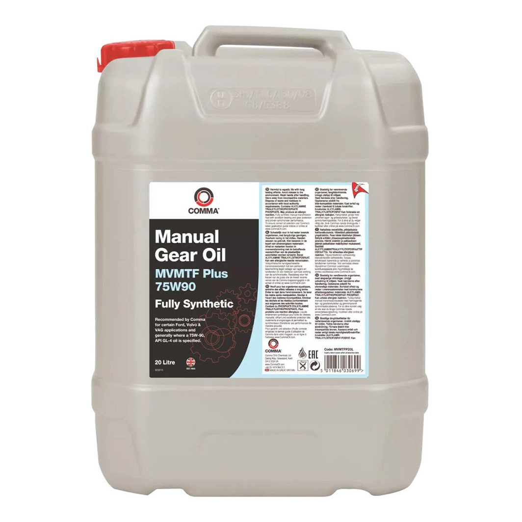 Трансмиссионное масло COMMA Manual Gear Oil MVMTF Plus GL-4 75W-90 20 л MVMTFP20L - zapix