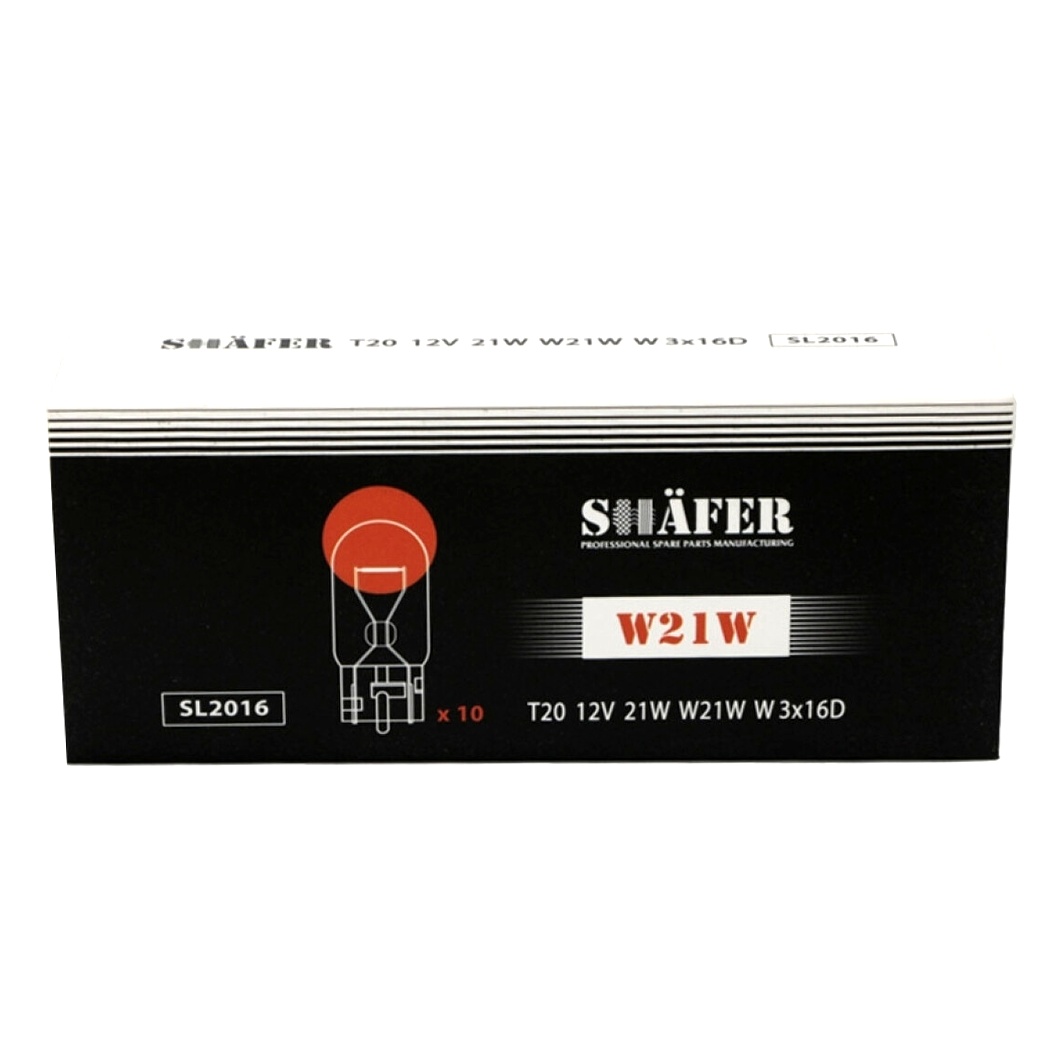 Автолампа накала SHAFER W21W W3x16d 21W 12V SL2016 - zapix