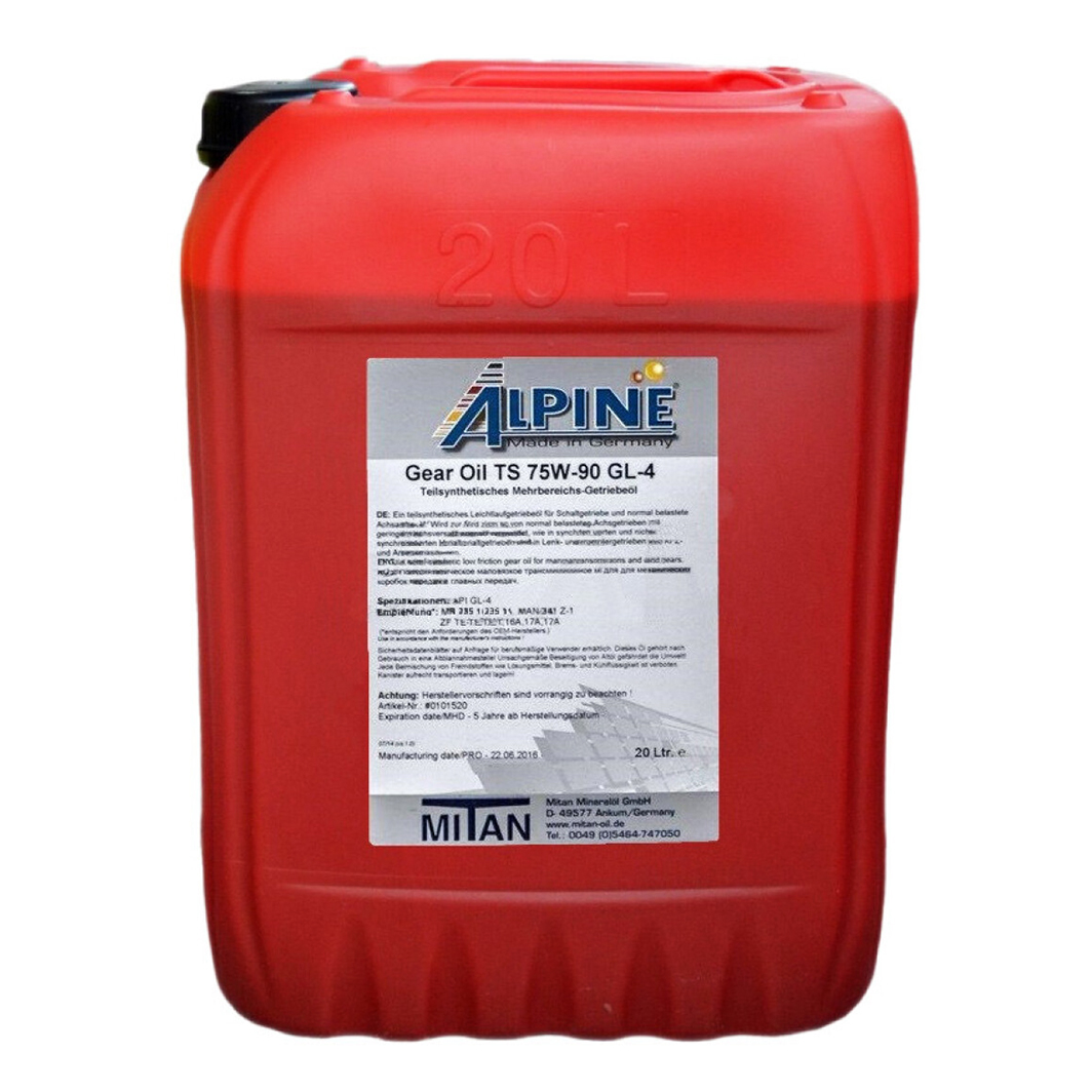 Трансмиссионное масло ALPINE Gear Oil TS GL-4 75W-90 20 л 152520 - zapix