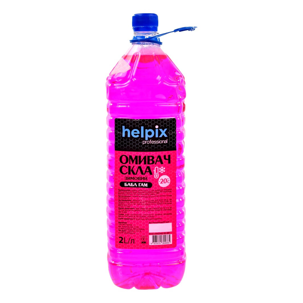 Омивач скла готовий зимовий -20°С HELPIX Professional bubble gum 2 л 4823075804665 - zapix