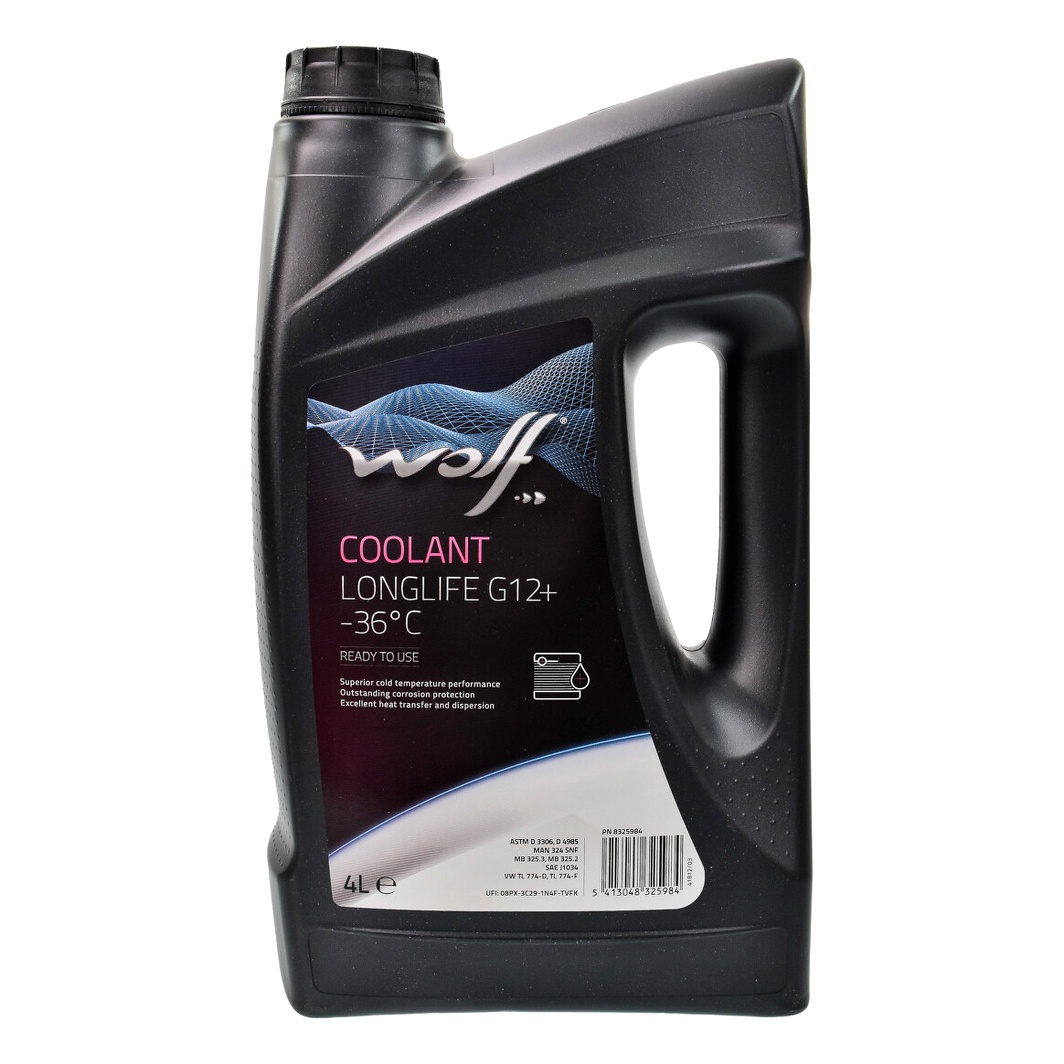 Готовий антифриз WOLF Coolant Longlife червоний G12+ -36 °C 4 л (8325984) - zapix
