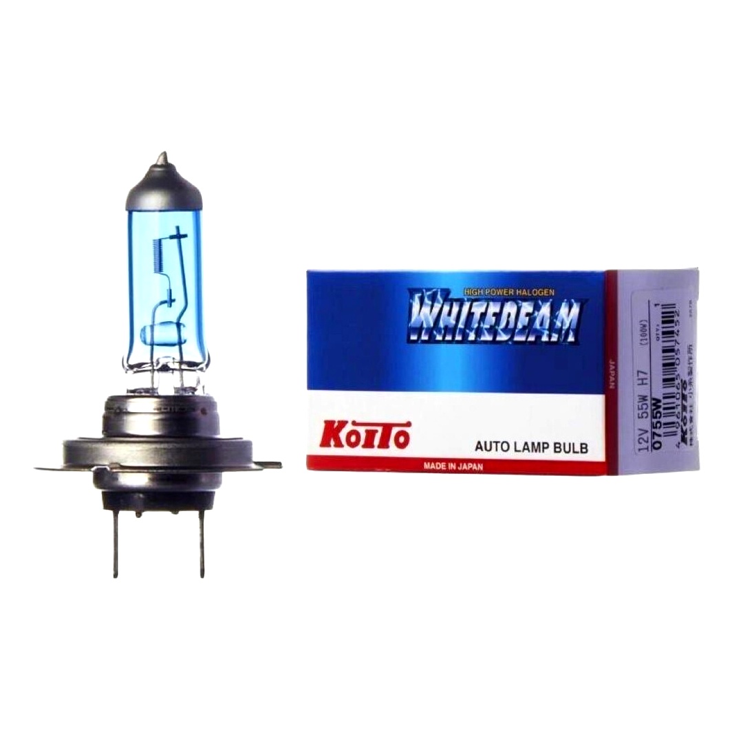 Автолампа галогенова KOITO Whitebeam H7 PX26d 55W 12V прозоро-блакитна 0755W - zapix