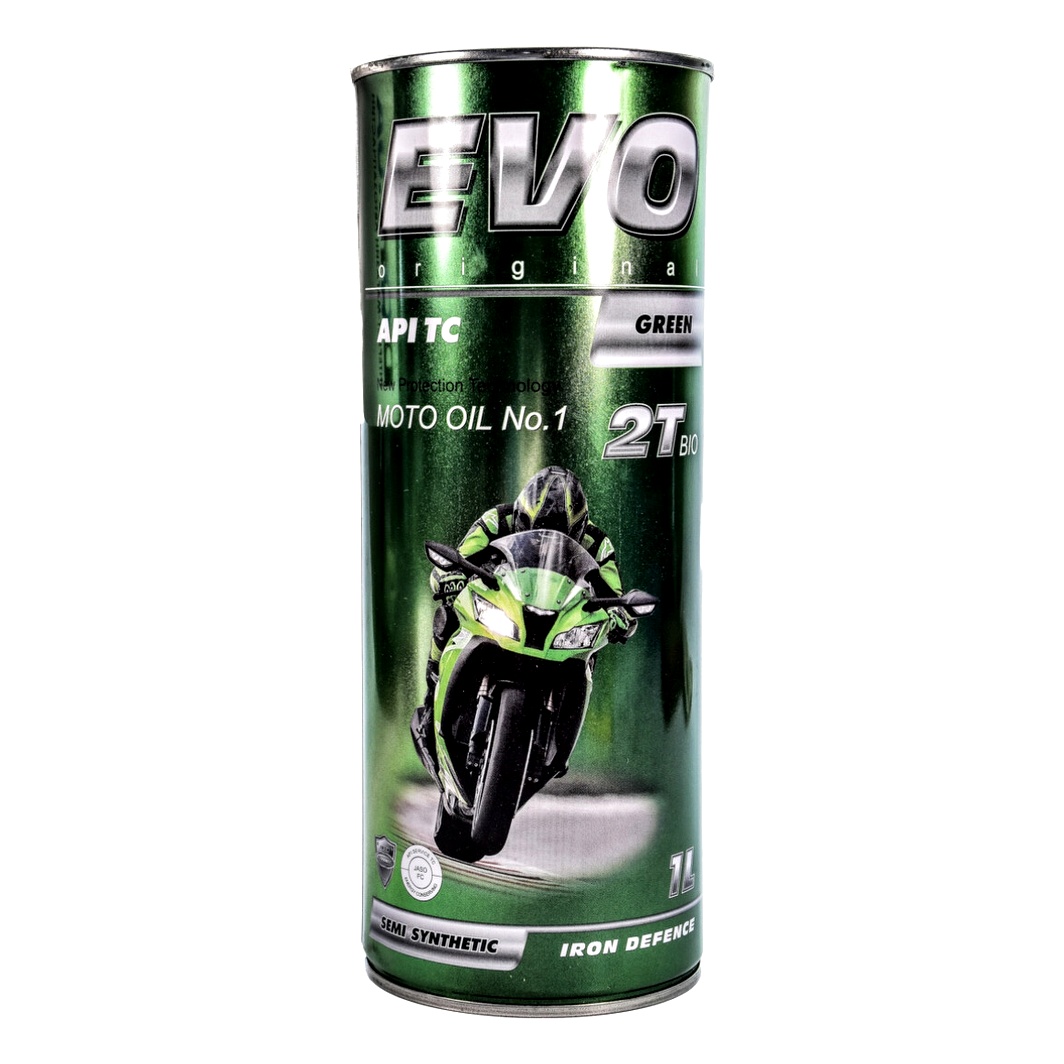 Моторное масло EVO Bio 2T полусинтетическое 1 л 2TBIOGREEN1L - zapix