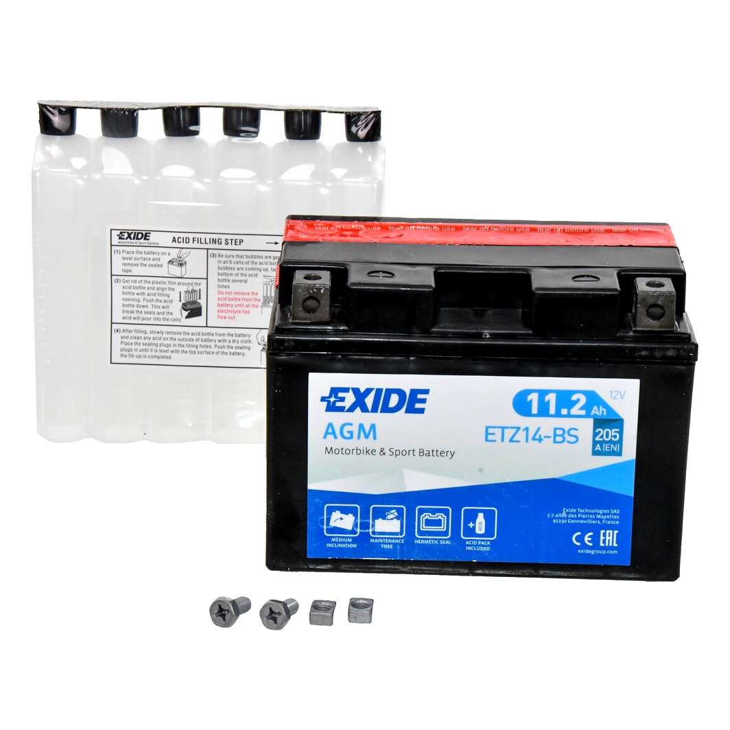 Акумулятор EXIDE AGM 12V 11.2Ah 205A L+ ETZ14BS - zapix