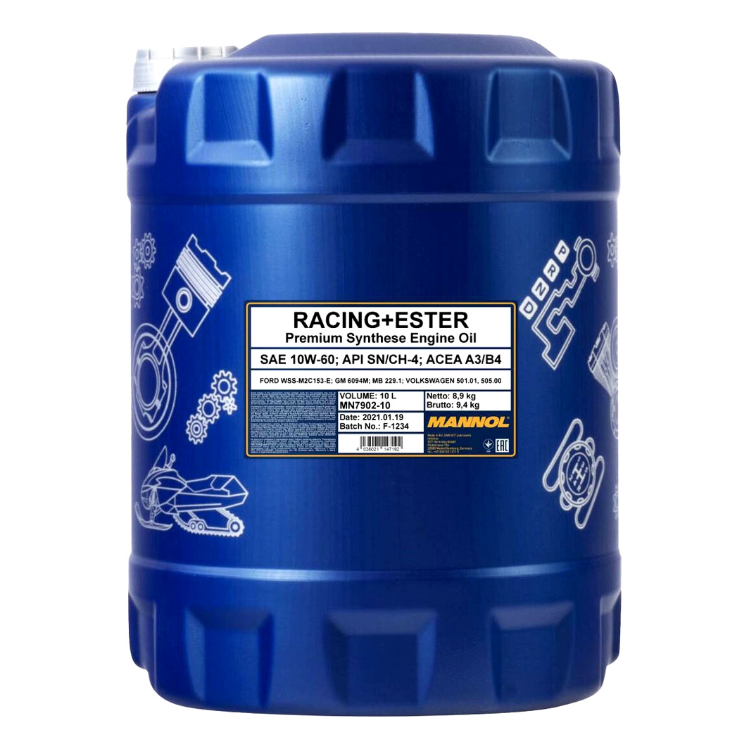 Моторна олива MANNOL Racing + Ester 10W-60 10 л (MN790210) - zapix