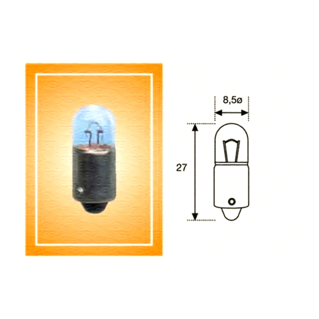 Автолампа накала MAGNETI MARELLI T4W BA9s 4W 24V прозрачная 002894100000 - zapix