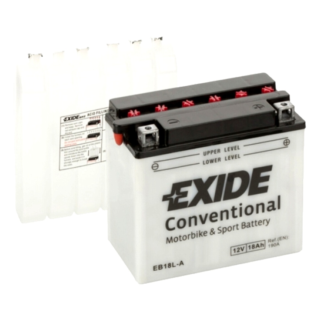 Акумулятор EXIDE Conventional 12V 18Ah 190A R+ EB18LA - zapix