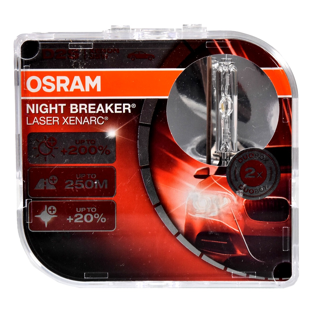 Автолампа ксеноновая OSRAM Xenarc Night Breaker Laser D2S P32d-2 35W 85V прозрачная 66240XNLHCB - zapix