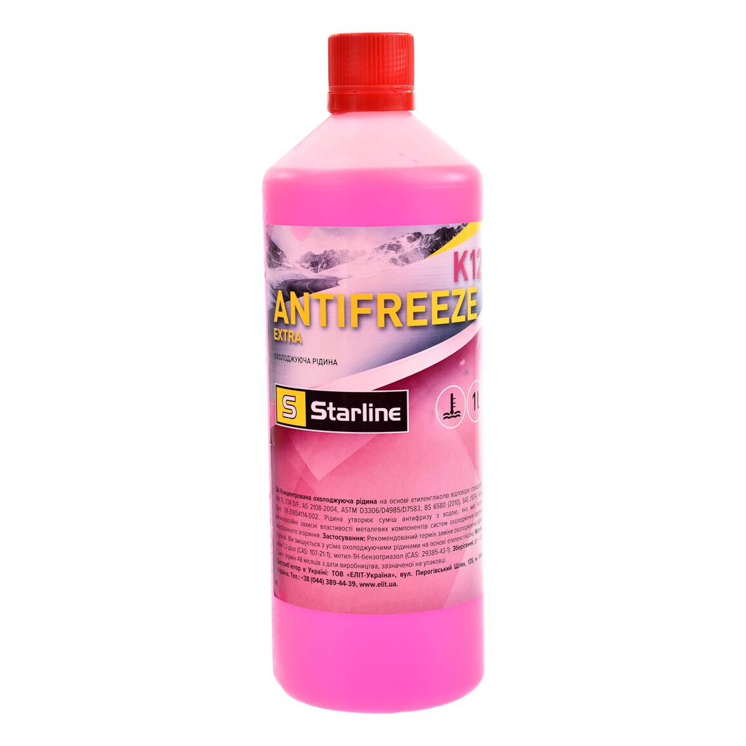 Концентрат антифризу STARLINE Extra K12 рожевий G12+ 1 л (NAK121) - zapix