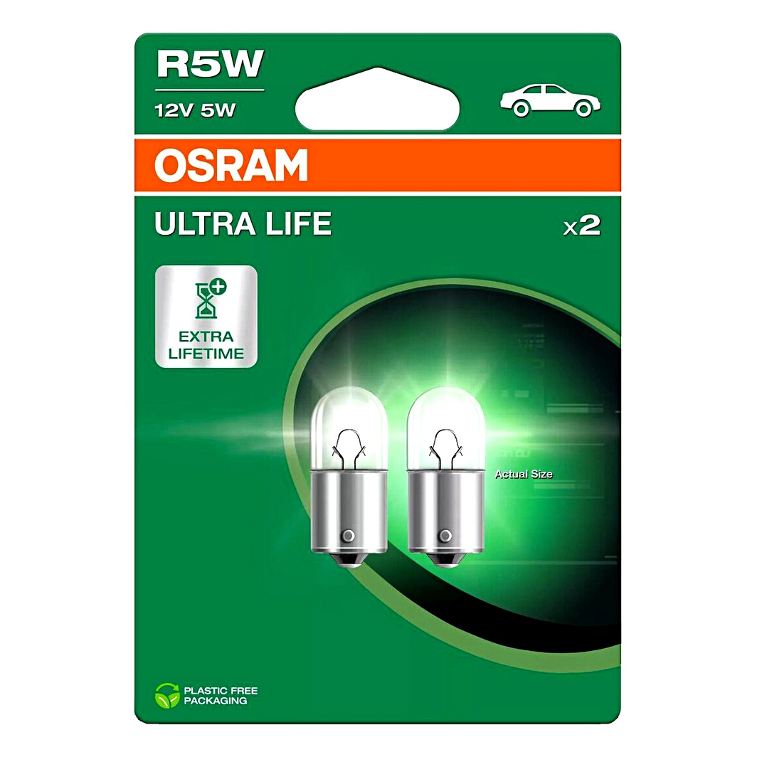 Автолампа накала OSRAM Ultra Life R5W BA15s 5W 12V прозрачная 5007ULT2BL - zapix