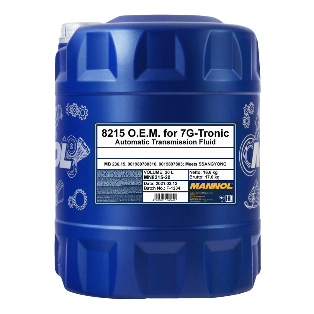 Трансмиссионное масло MANNOL O.E.M. For Mercedes-Benz 20 л MN821520 - zapix