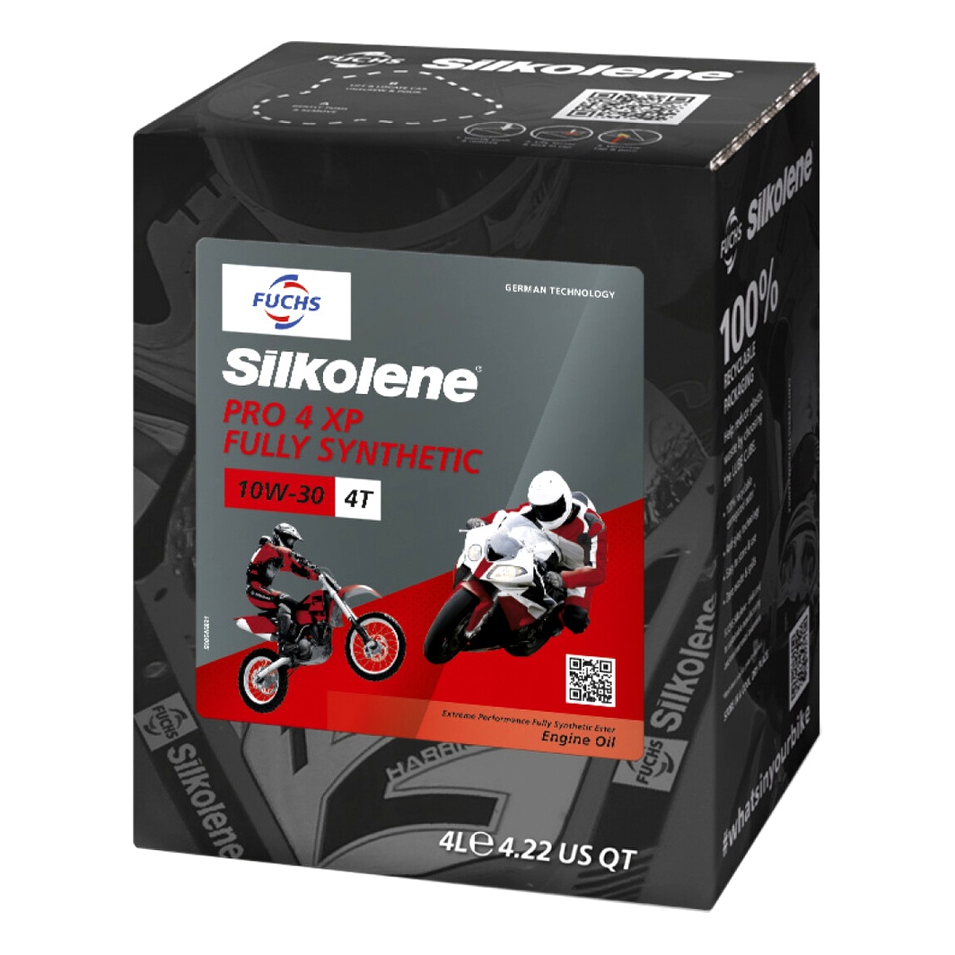 Моторное масло FUCHS Silkolene Pro 4 XP 4T 10W-30 синтетическое 4 л 602013668 - zapix