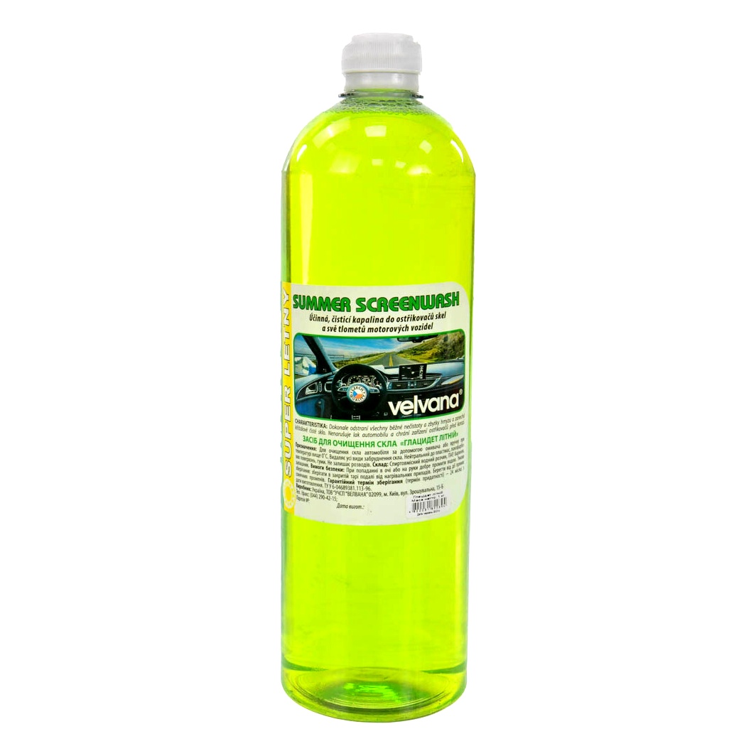 Омивач скла готовий літній VELVANA Glacidet 1 л VELGLACSUMMER1KG - zapix