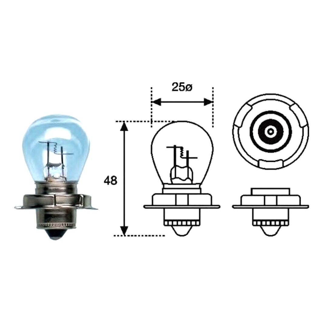 Автолампа розжарювання MAGNETI MARELLI S3 P26s 15W 12V прозора 002588300000 - zapix