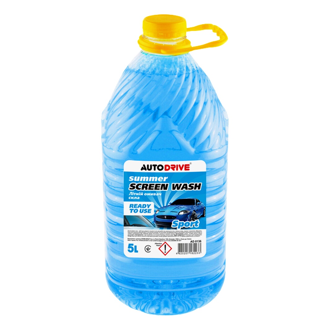Омивач скла готовий літній AUTO DRIVE Summer Screen Wash Sport 5 л AD0136