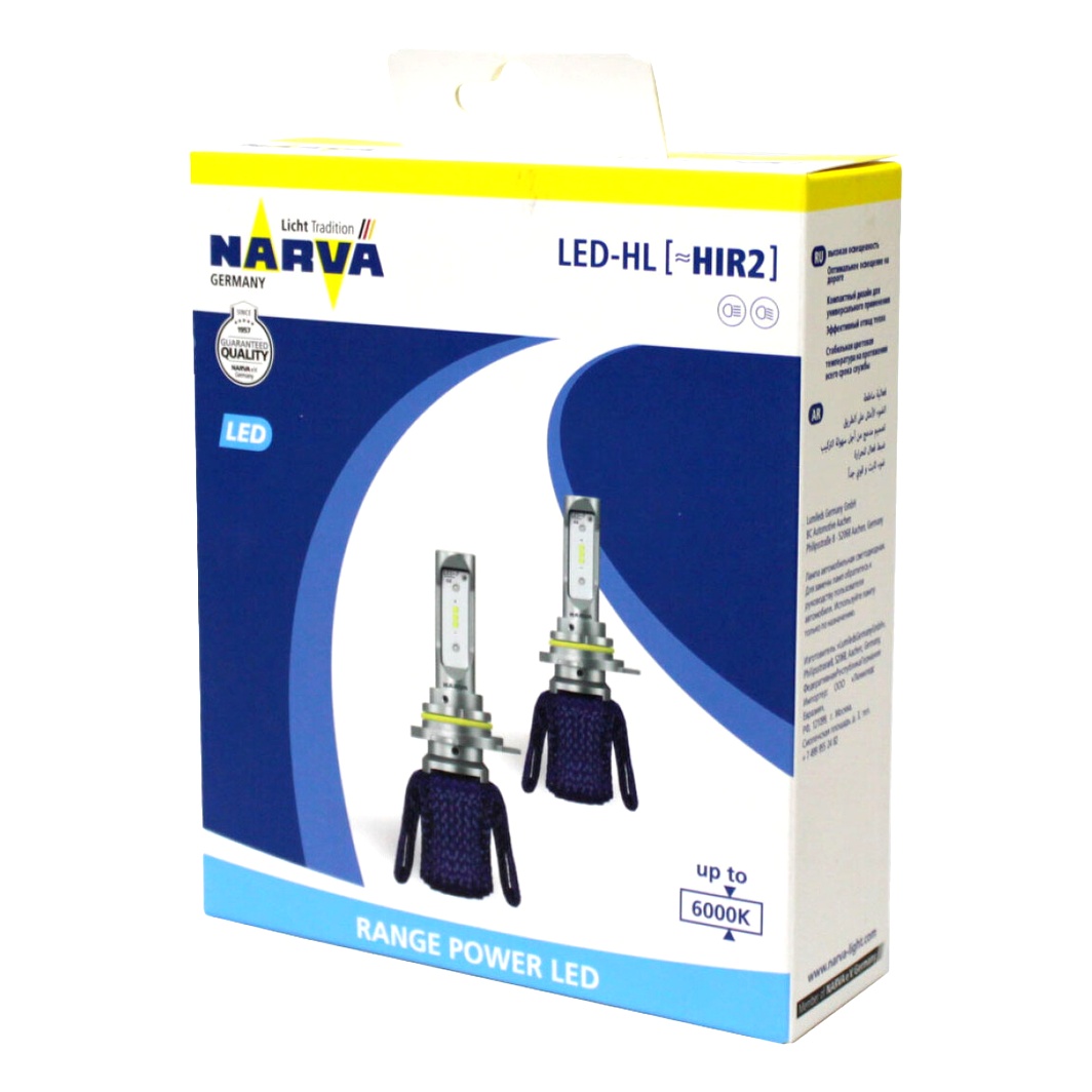 Автолампа LED (светодиодная) NARVA Range Power LED HIR2 PX22d 16W 12V белая 18015 - zapix