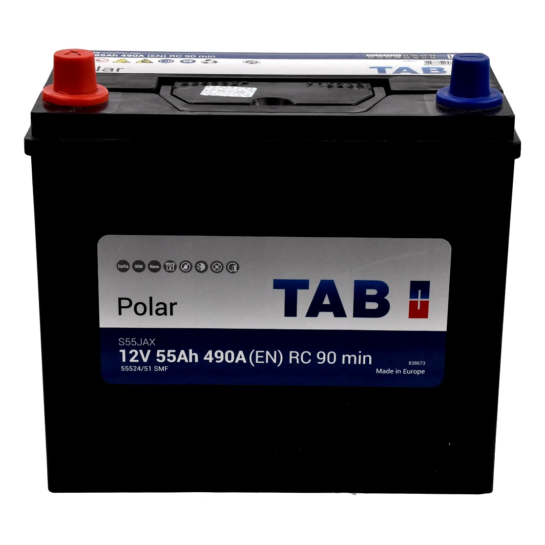 Акумулятор TAB Polar S JIS 12V 55Ah 490A L+ 246755 - zapix