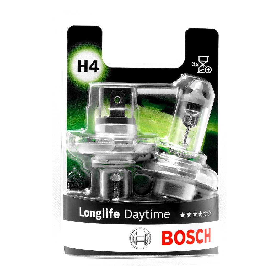 Автолампа галогенова BOSCH Longlife Daytime H4 P43t 55W 12V 1987301415 - zapix