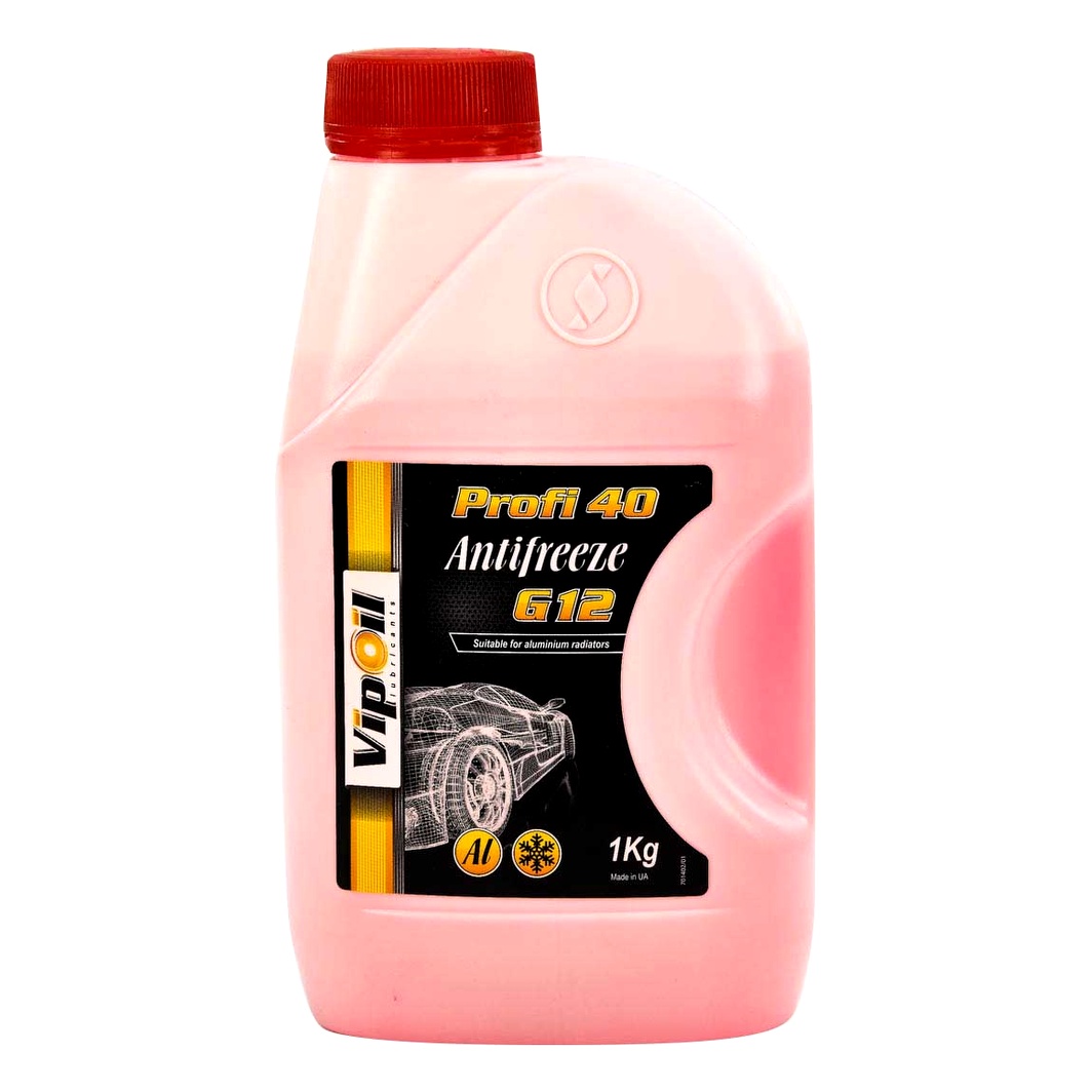 Готовий антифриз VIPOIL Profi 40 червоний G12 -30 °C 1 л (701402) - zapix