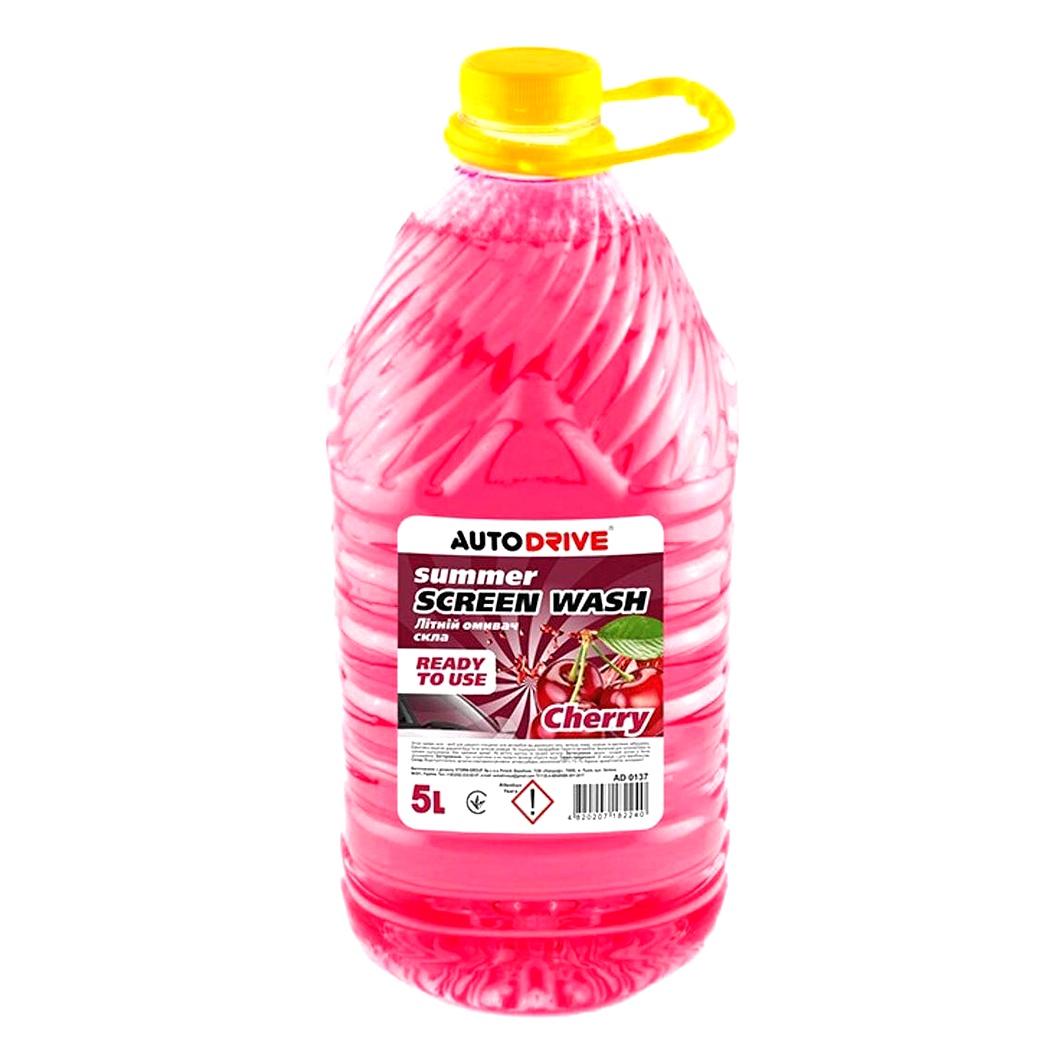 Омивач скла готовий літній AUTO DRIVE Screen Wash Summer вишня 5 л AD0137 - zapix