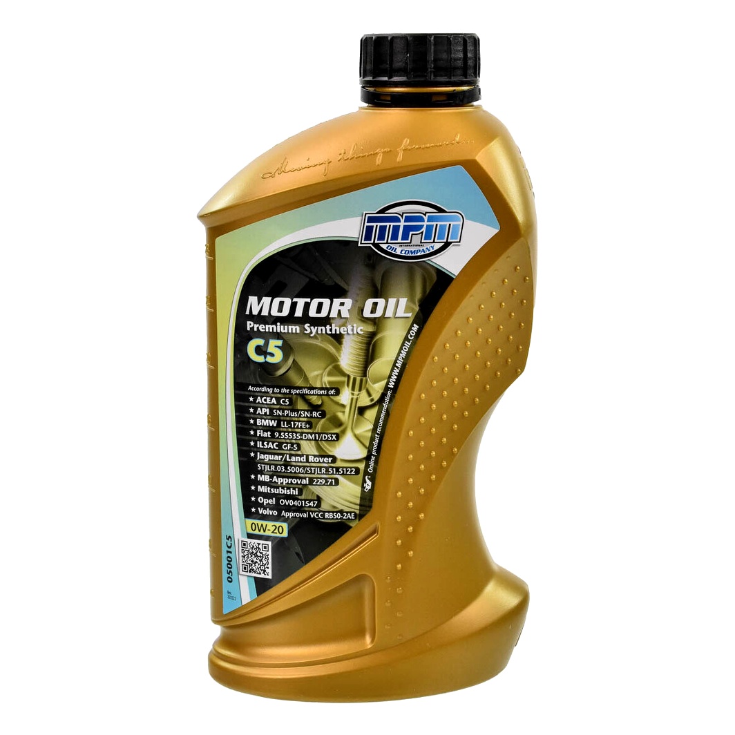 Моторна олива MPM Premium Synthetic C5 0W-20 1 л (05001C5)