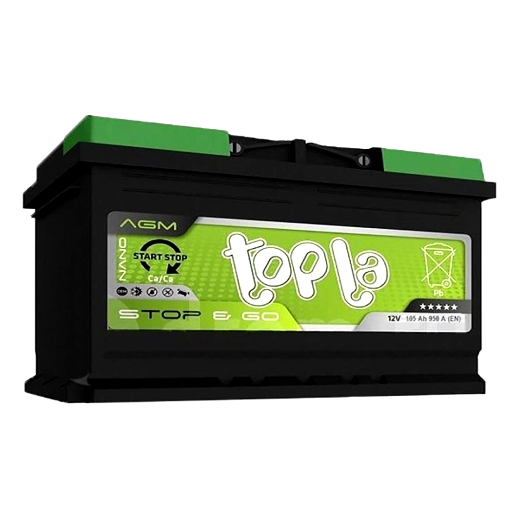 Акумулятор TOPLA AGM Start Stop 12V 105Ah 950A R+ 114105 - zapix