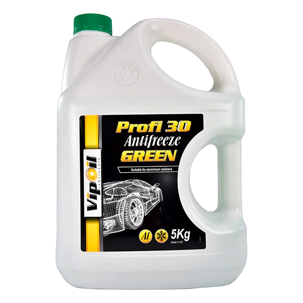 Готовий антифриз VIPOIL Profi 30 зелений G11 -24 °C 5 л (701393) - zapix