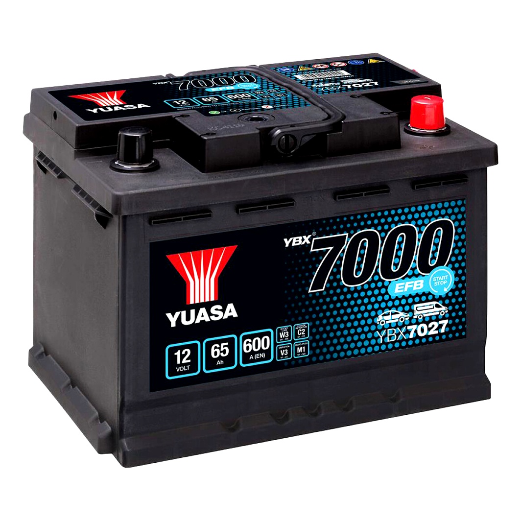 Акумулятор YUASA EFB Start Stop 12V 65Ah 600A R+ YBX7027 - zapix