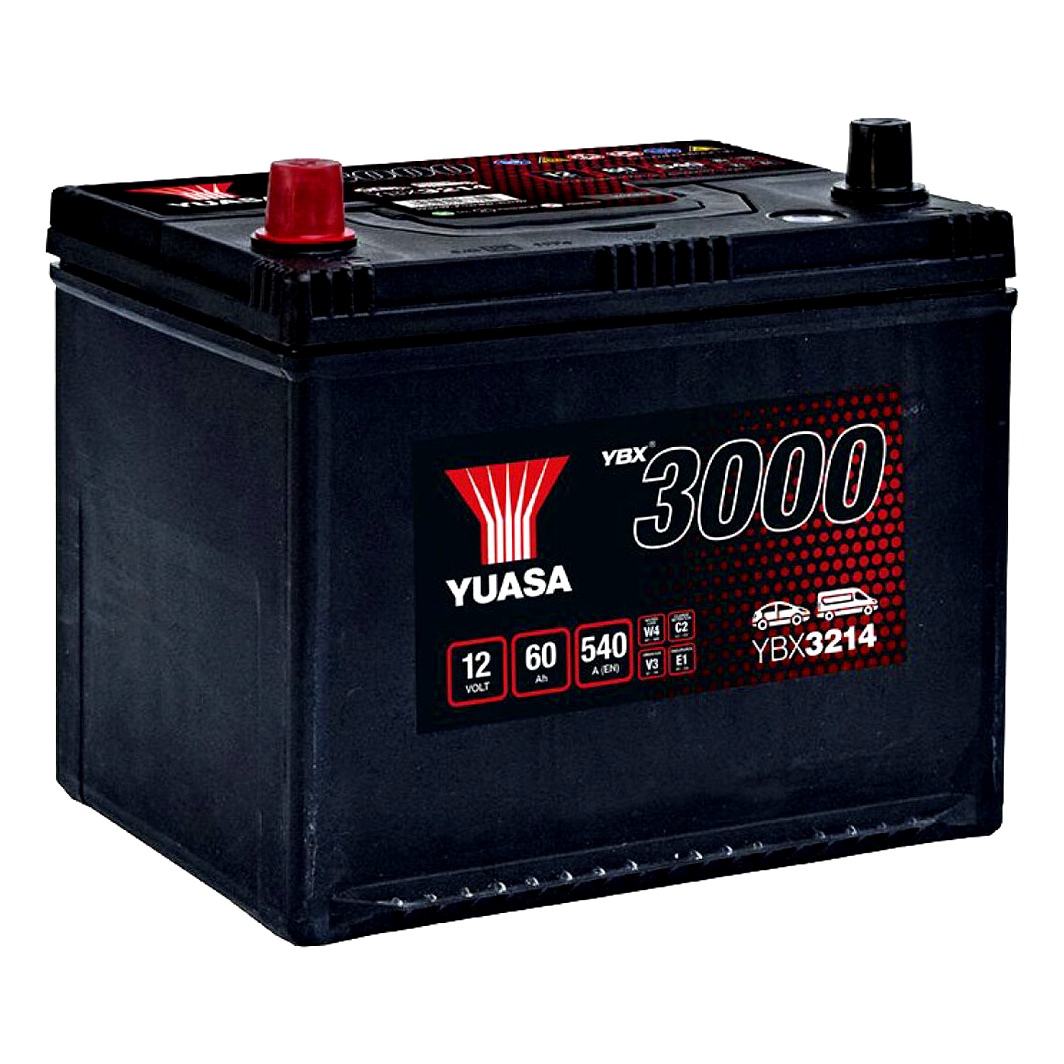 Акумулятор YUASA YBX 3000 12V 60Ah 540A L+ YBX3214 - zapix