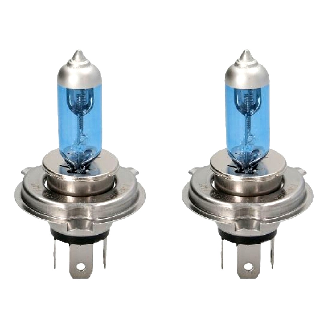 Автолампа галогенова M-TECH Powertec Ultra White H4 P43t 60W 12V світло-блакитна PTZUW4DUO - zapix
