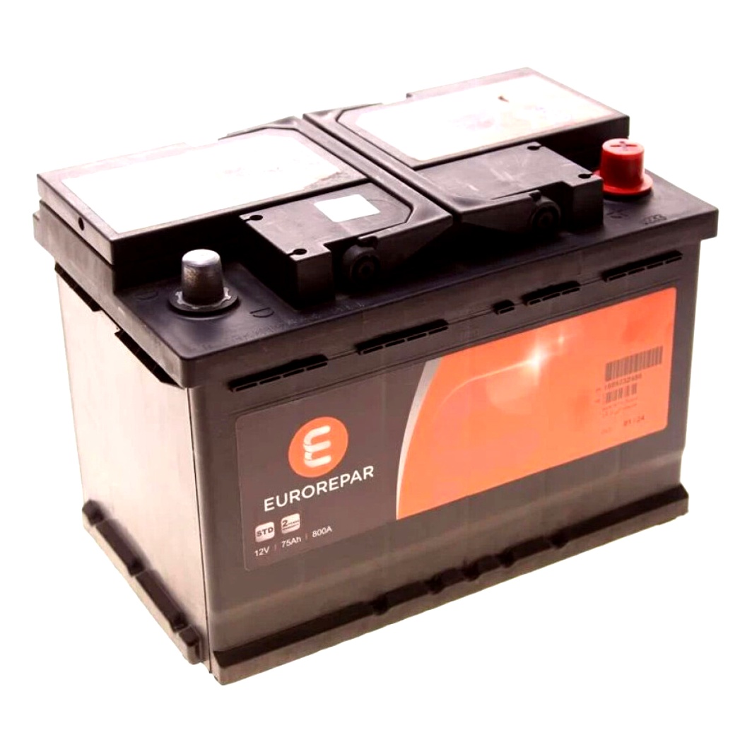 Акумулятор EUROREPAR 12V 75Ah 800A R+ 1609232480 - zapix