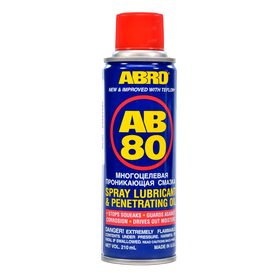 Змазка ABRO AB-80 Spray lubrication & Penetrating oil універсальна 210 мл (AB80210R) - zapix