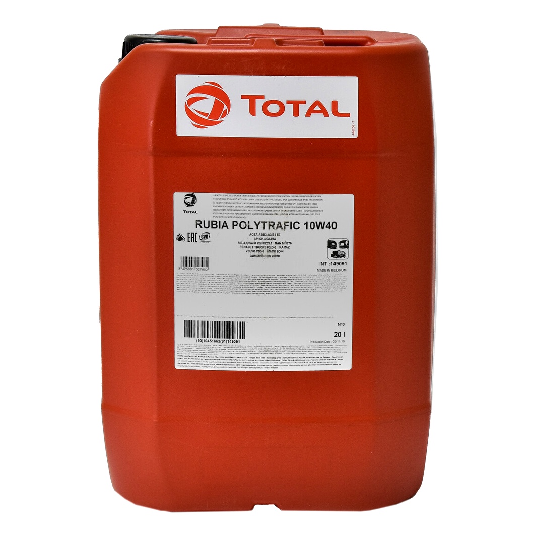 Моторное масло TOTAL Rubia Politrafic 10W-40 20 л (149091) - zapix
