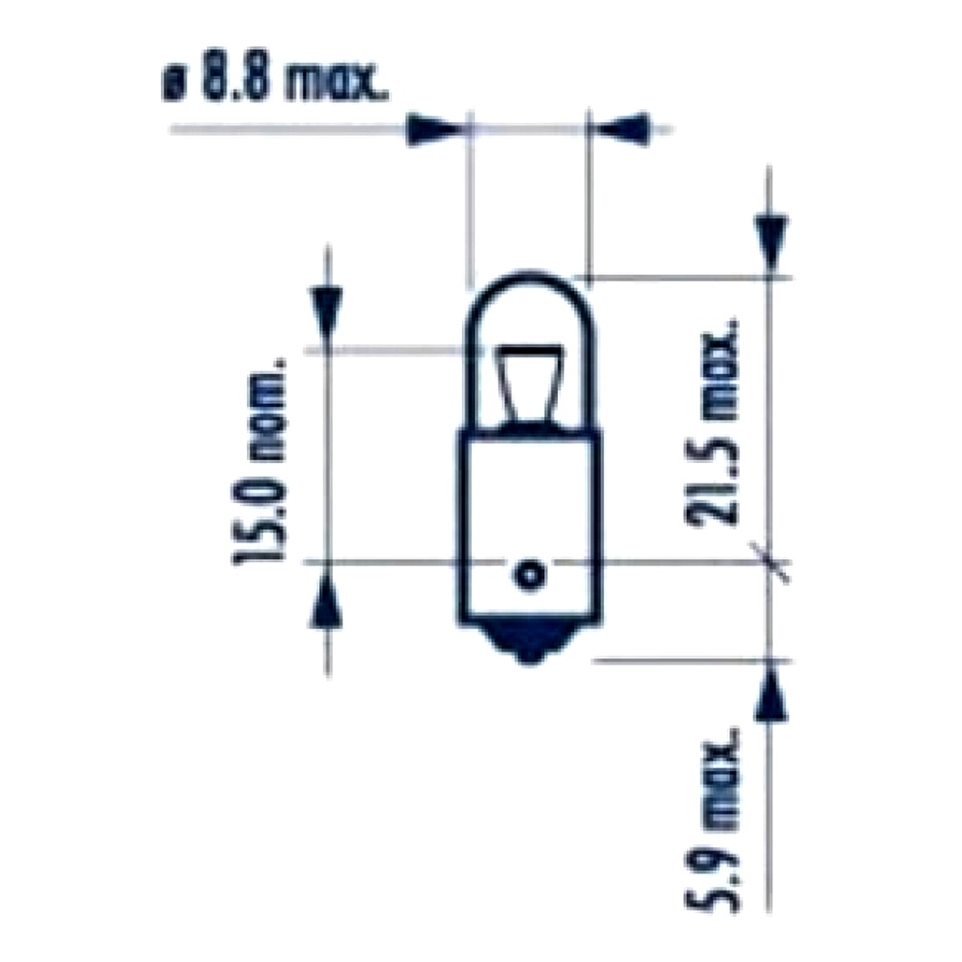 Автолампа розжарювання NARVA Range Power Blue+ T4W BA9s 4W 12V світло-блакитна 17137 - zapix