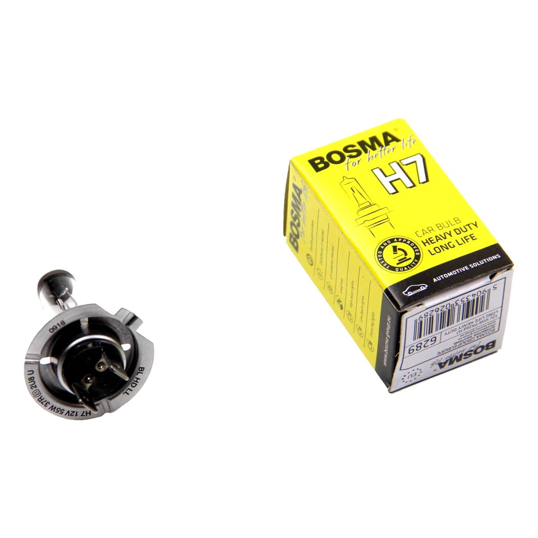 Автолампа галогенова BOSMA Long Life Heavy Duty H7 PX26d 55W 12V 6289 - zapix
