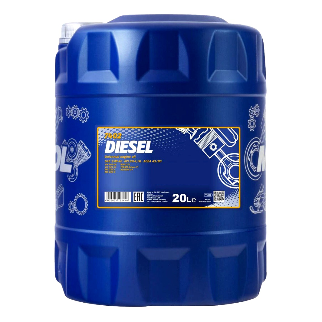 Моторна олива MANNOL Diesel 15W-40 20 л (MN740220) - zapix