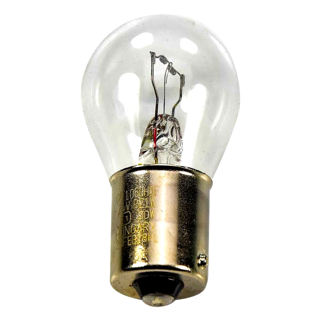 Автолампа розжарювання GENERAL ELECTRIC Heavy Duty P21W BA15s 21W 24V прозора 1060HD - zapix