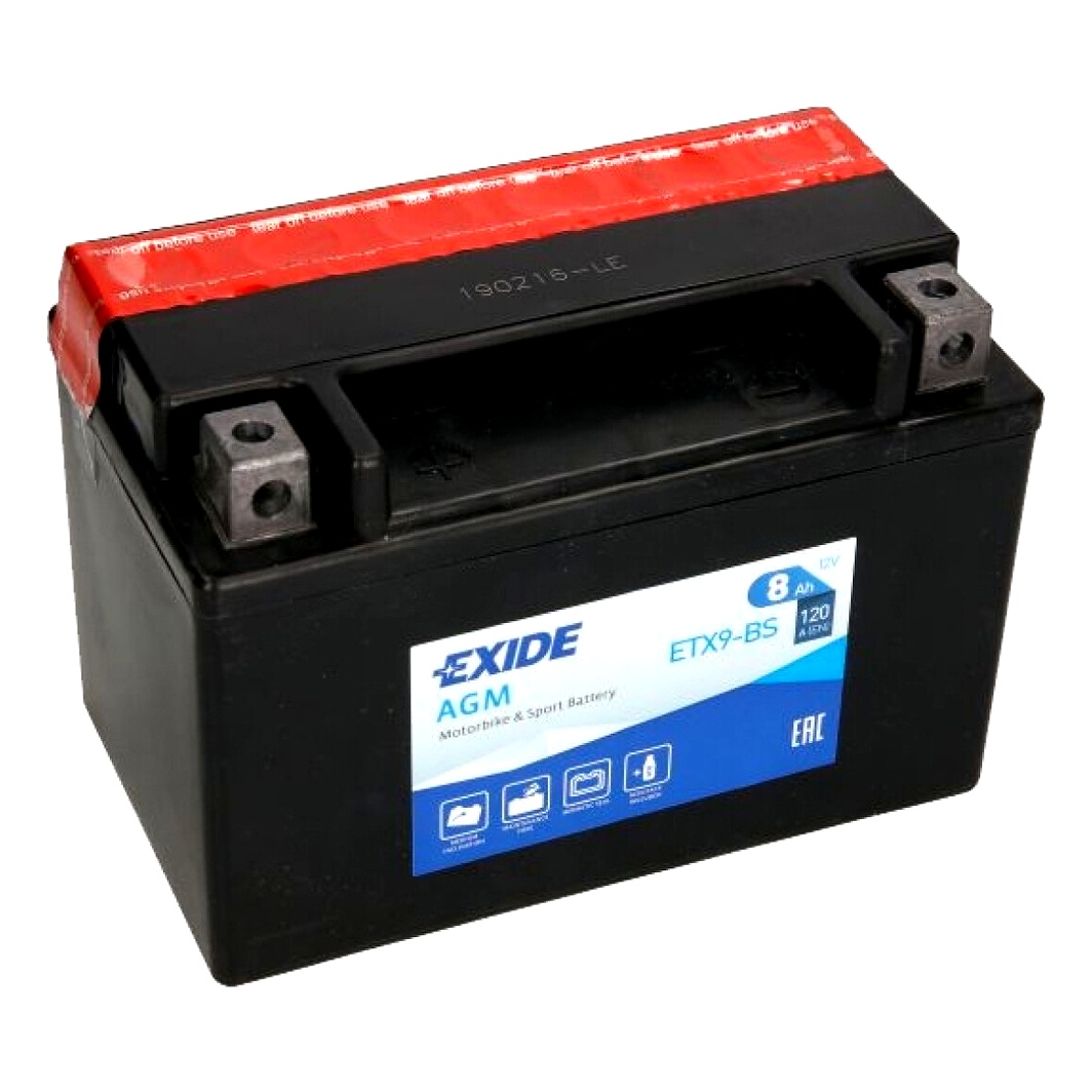 Акумулятор EXIDE AGM 12V 8Ah 120A L+ ETX9BS - zapix