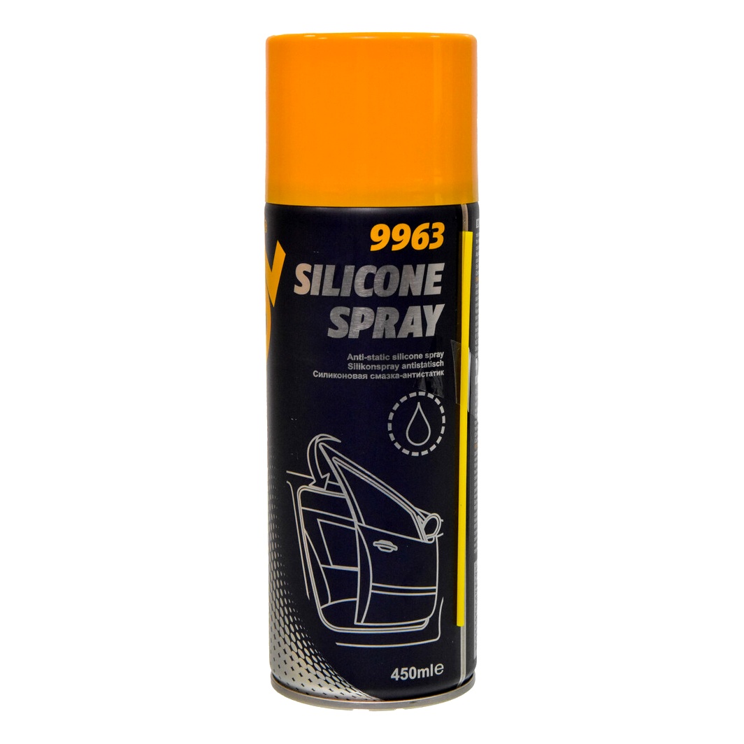 Смазка силиконовая MANNOL Silicone Spray для механизмов дверей 450 мл (9963) - zapix
