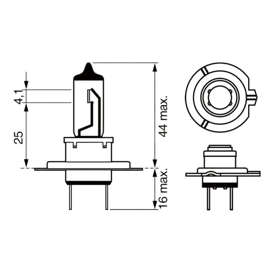 Автолампа галогенова BOSCH H7 PX26d 55W 12V 1987302075 - zapix