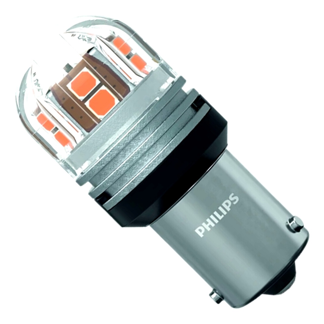 Автолампа LED (світлодіодна) PHILIPS Ultinon Pro7000 PY21W BAU15s 2.5W 12V помаранчева 11496AU70X2 - zapix