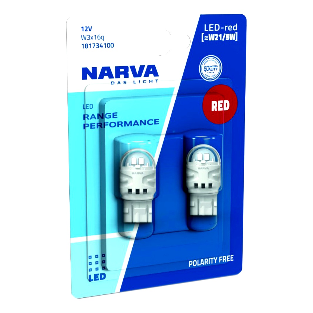Автолампа LED (світлодіодна) NARVA Range Performance LED W21/5W W3x16q 1.75W 12V 181734100 - zapix