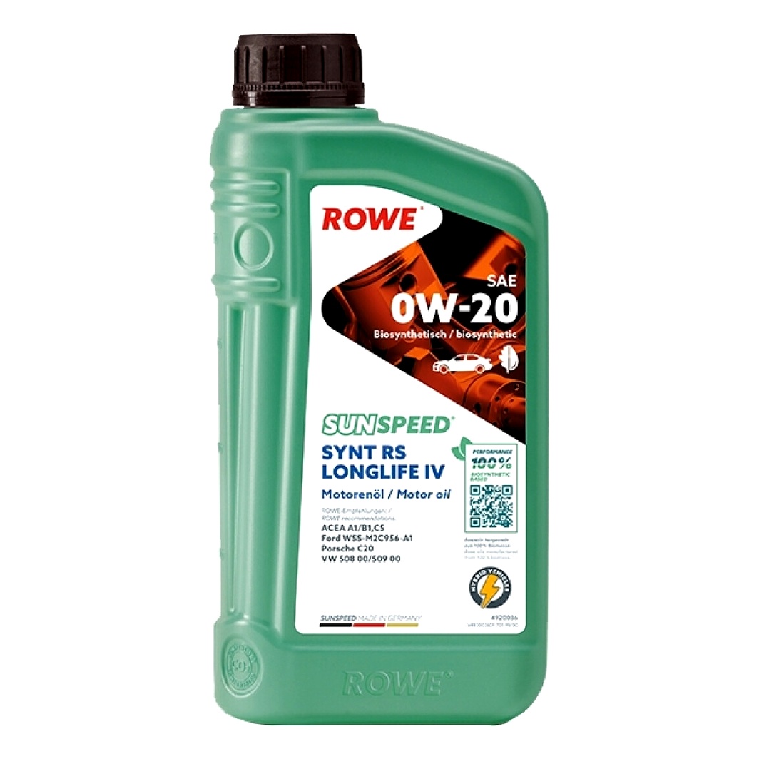Моторное масло ROWE Sunspeed Synt RS LongLife IV 0W-20 1 л (4920036001099) - zapix