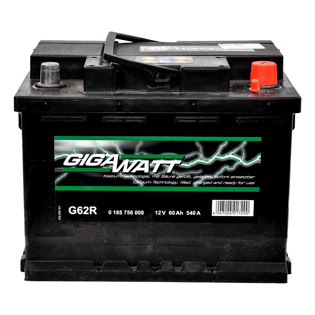 Акумулятор GIGAWATT 12V 60Ah 540A R+ 0185756008 - zapix