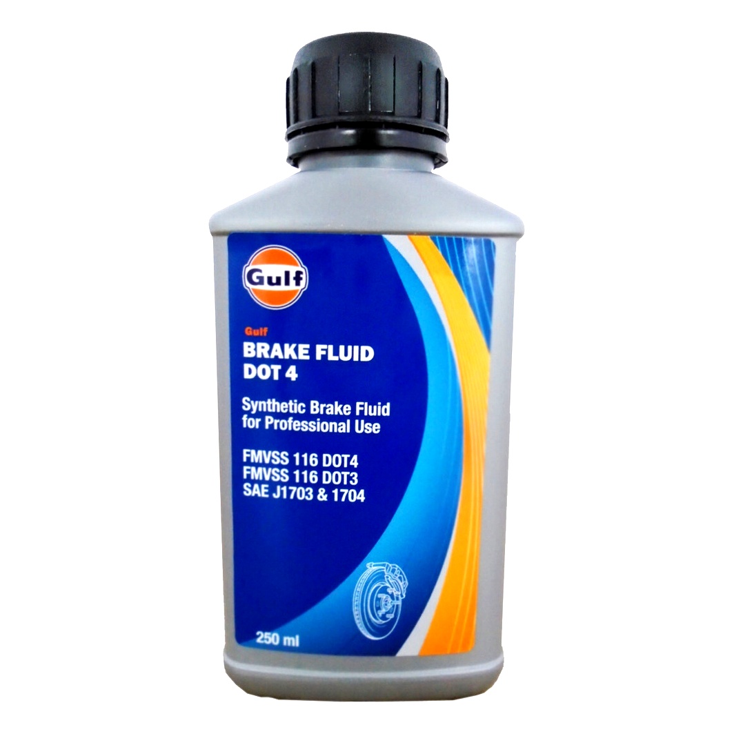 Гальмівна рідина GULF DOT 3 / DOT 4 Brake Fluid пластик 0.25 л BRAKEFLUIDDOT4025L - zapix