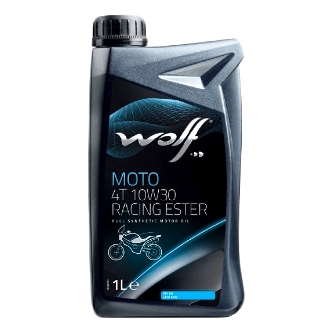 Моторное масло WOLF Racing Ester 4T 10W-30 синтетическое 1 л 1052223 - zapix