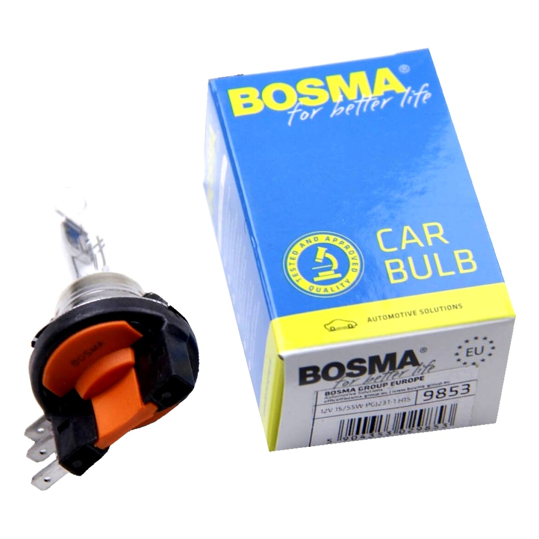 Автолампа галогенова BOSMA H15 PGJ23T-1 15W 12V прозора 9853 - zapix