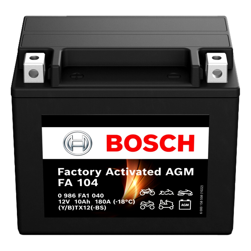 Акумулятор BOSCH Factory Activated AGM 12V 10Ah 180A L+ 0986FA1040 - zapix