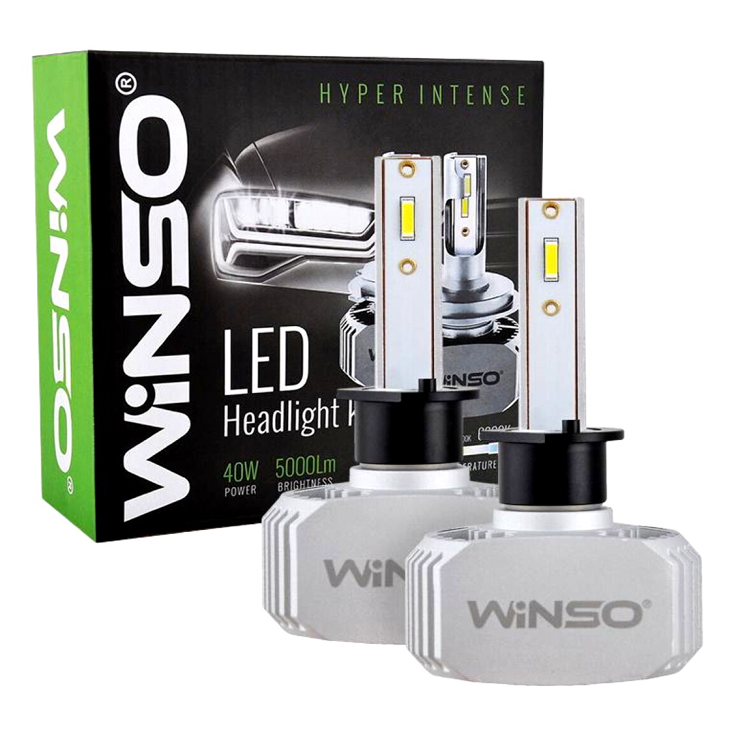 Автолампа LED (светодиодная) WINSO H1 P14.5s 40W 12V белая 792100 - zapix
